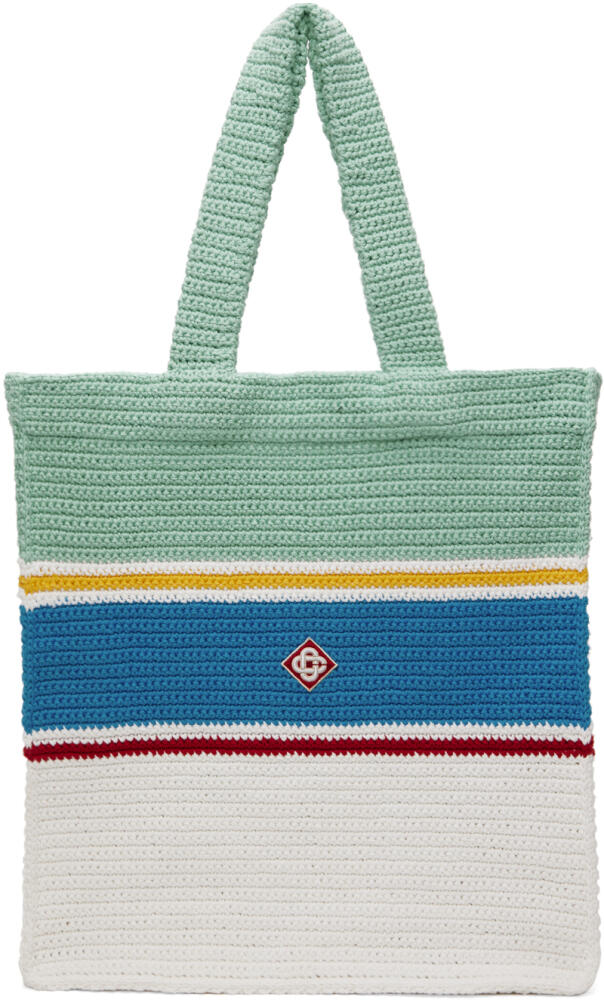 Casablanca Blue & White Stripe Tote Cover