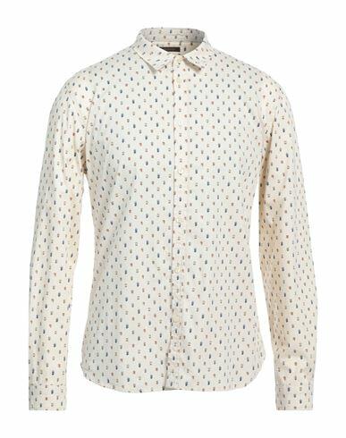 Officina 36 Man Shirt Beige Cotton, Lycra Cover