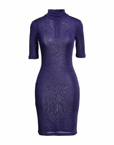 Sportmax Woman Mini dress Purple Viscose, Metallic fiber, Polyamide Cover