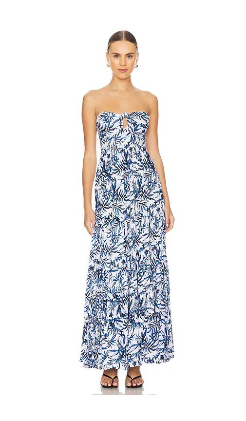 Tiare Hawaii Gardenia Maxi Dress in Blue Cover