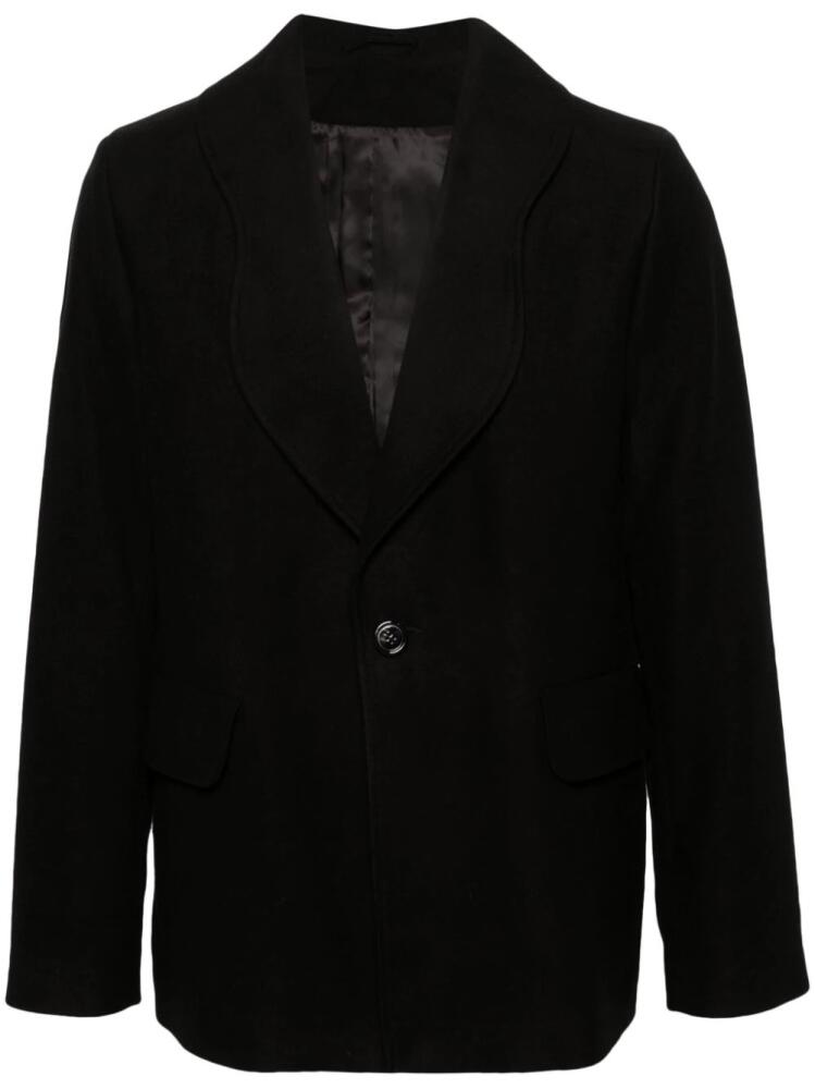 Séfr curved-lapels single-breasted blazer - Black Cover