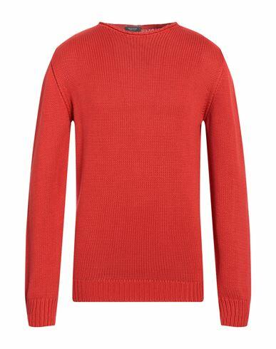 Rossopuro Man Sweater Orange Cotton Cover