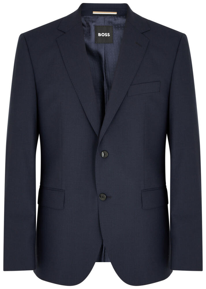 Boss Stretch-wool Blazer - Navy Cover