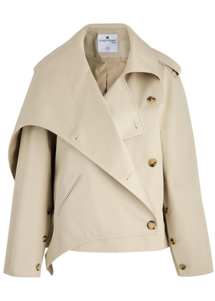 Courrèges Cotton-twill Trench Coat - Cream Cover