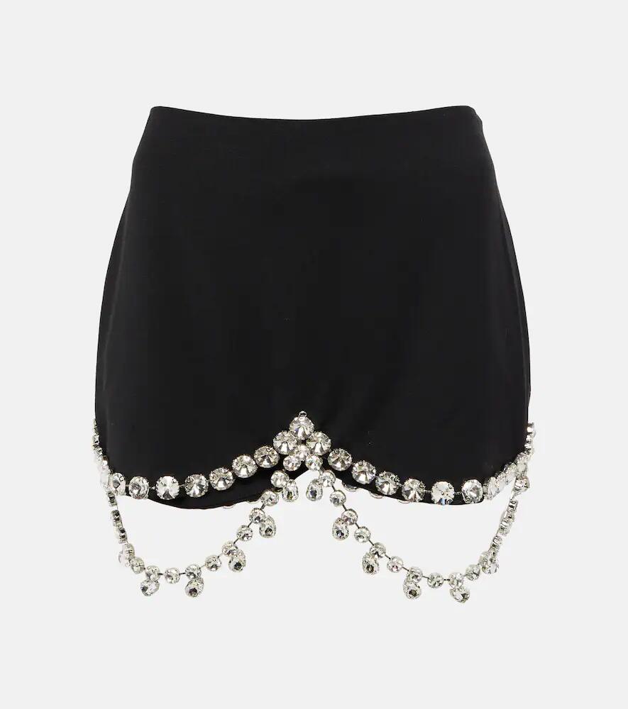 Area Embellished wool miniskirt Cover