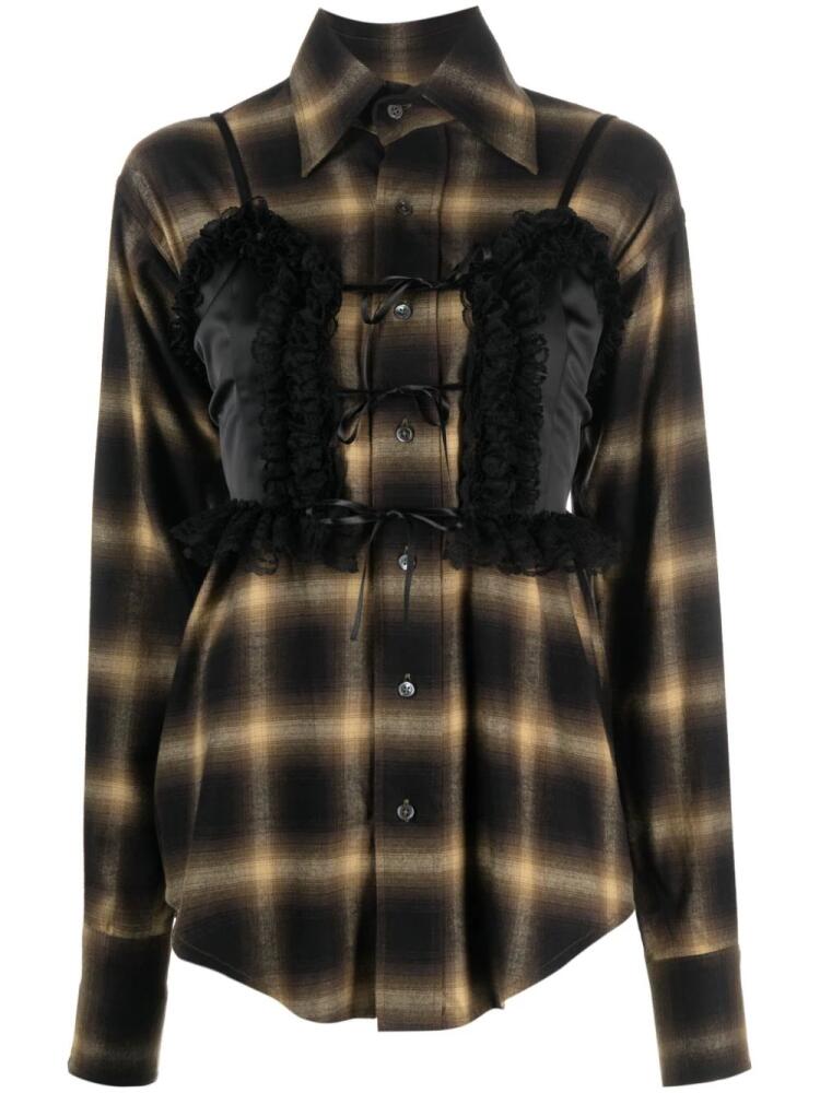 Vaquera check-pattern buttoned shirt - Black Cover