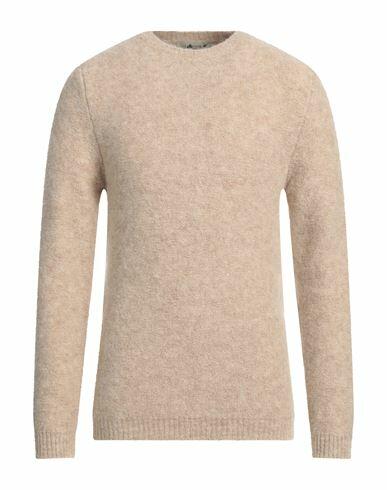 Irish Crone Man Sweater Camel Acrylic, Alpaca wool, Polyamide, Wool Cover