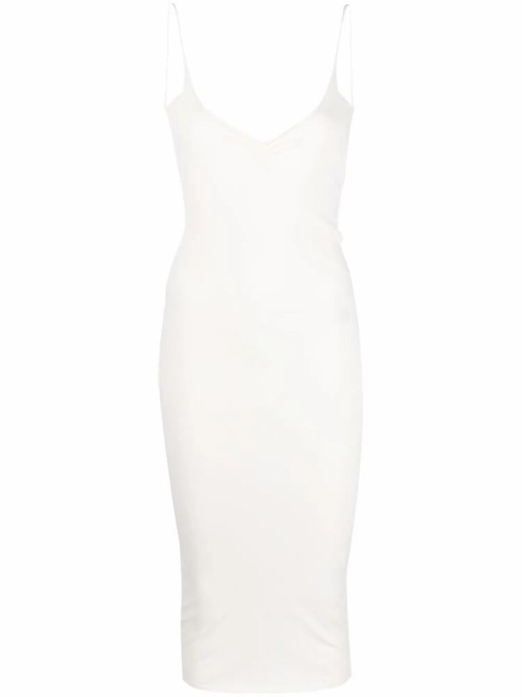 DSQUARED2 ruched backless midi dress - White Cover