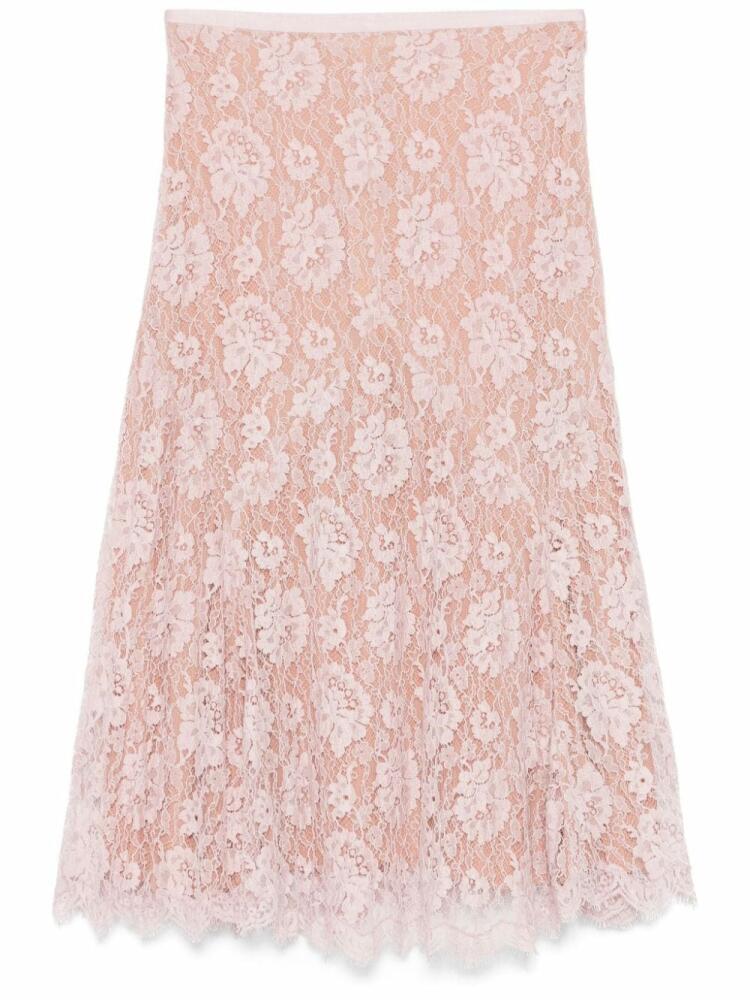 Michael Kors Collection floral-lace midi skirt - Pink Cover