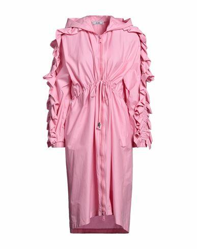 Jijil Woman Overcoat & Trench Coat Pink Cotton, Polyamide, Elastane Cover