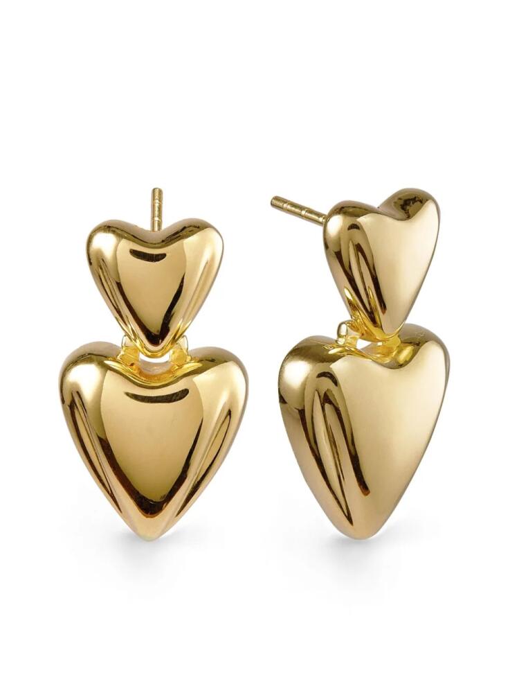 Otiumberg Heart stud earrings - Gold Cover