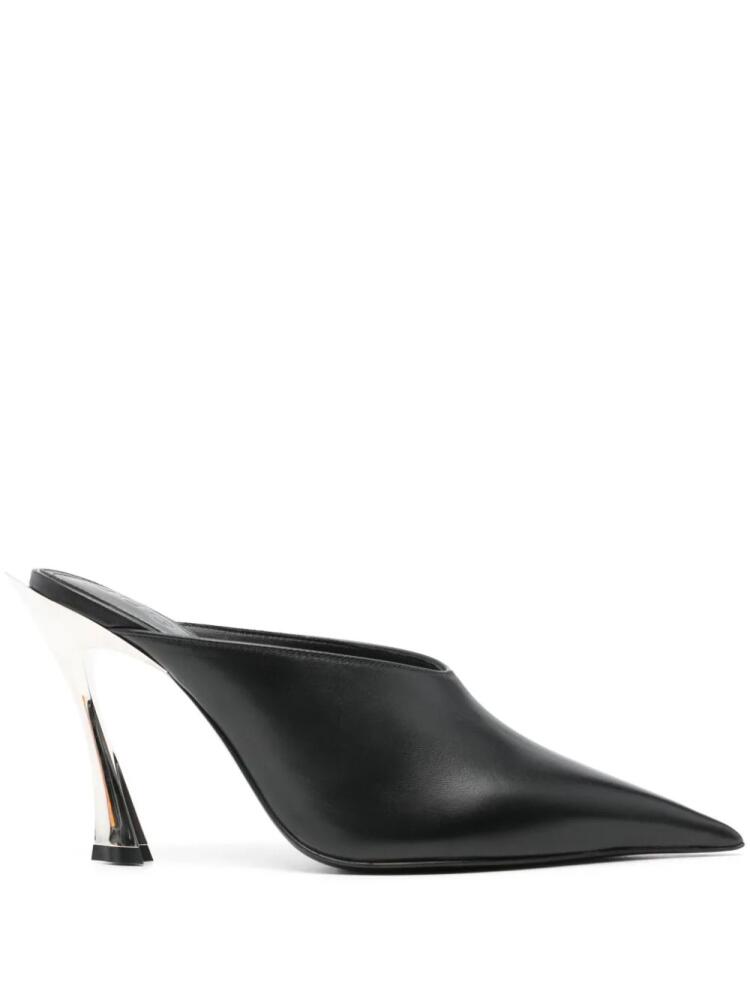 Mugler 95mm leather mules - Black Cover