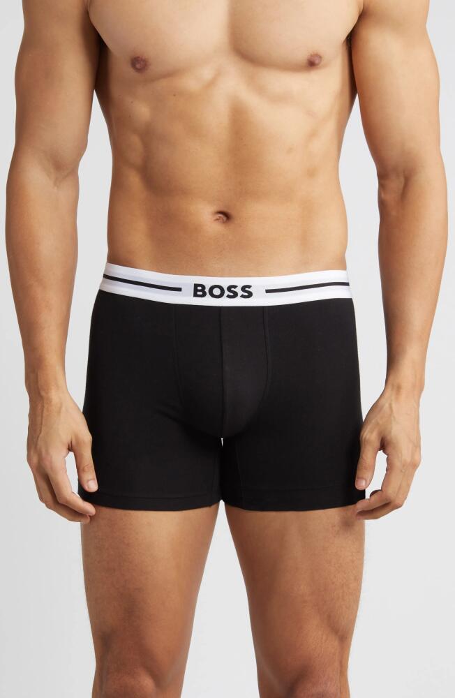 BOSS Boxer Briefs in Black Multi Cover