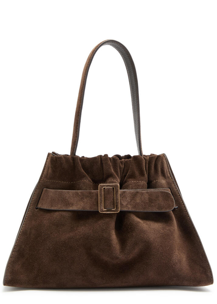 Boyy Scrunchy Satchel 2 Suede top Handle bag - Dark Brown Cover