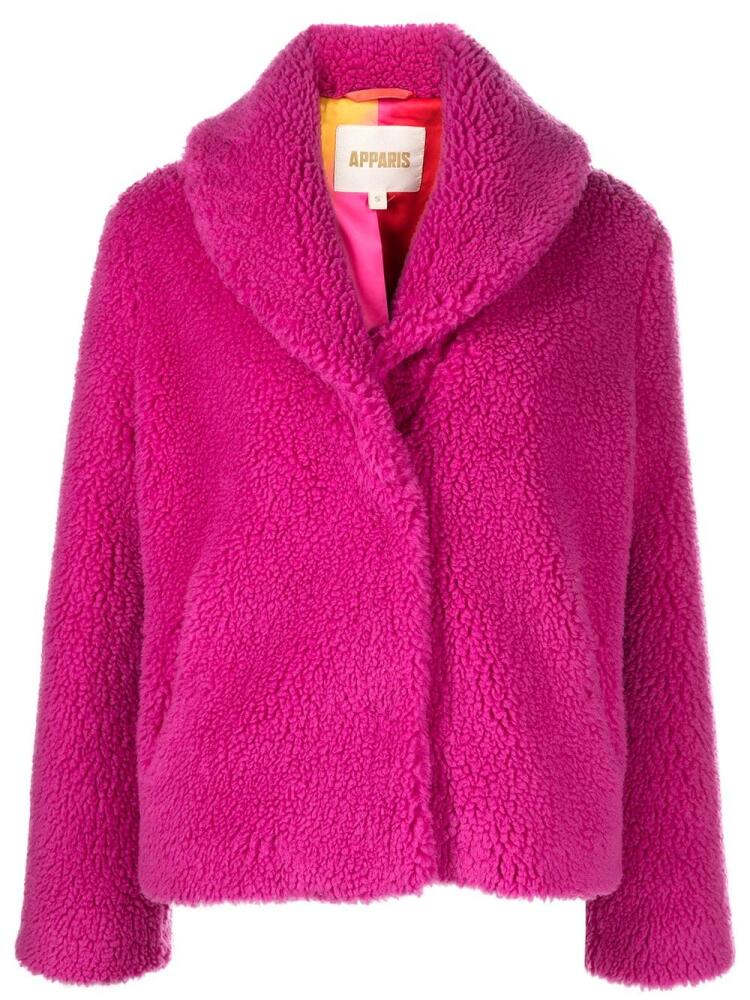 Apparis Fiona faux-shearling jacket - Pink Cover