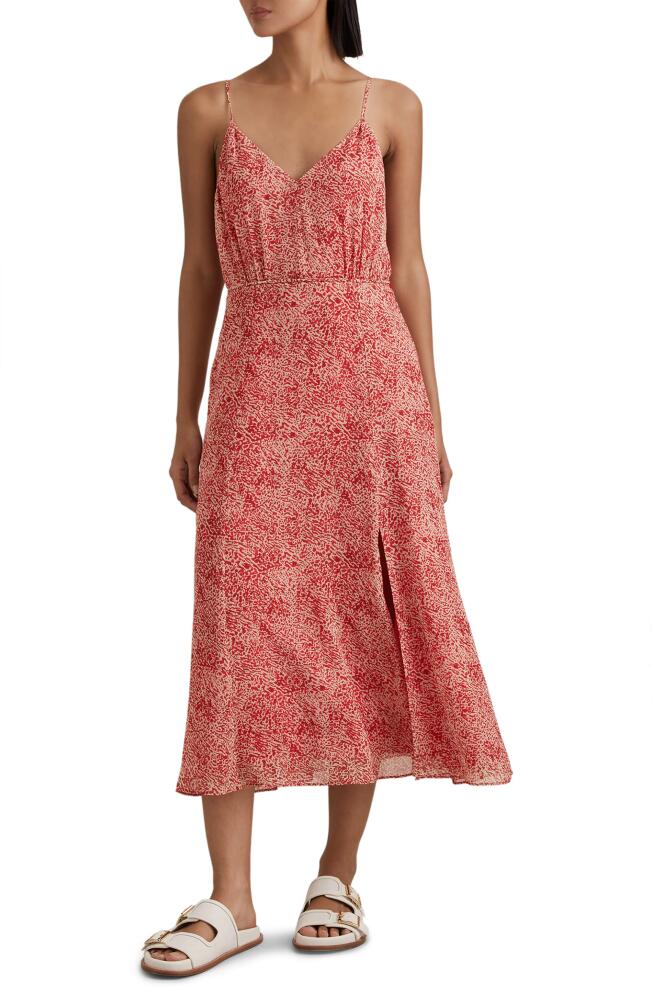 Reiss Olivia Tie Waist Maxi Dress in Red Cover