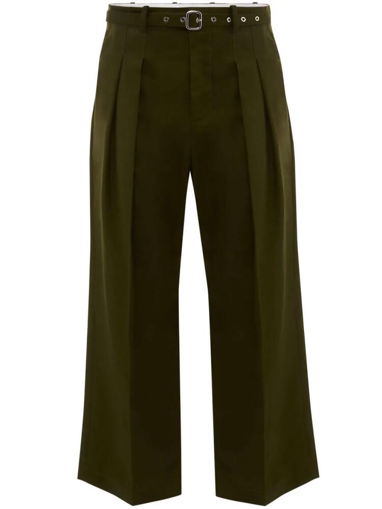 JW Anderson pressed-crease tailored trousers - Green Cover