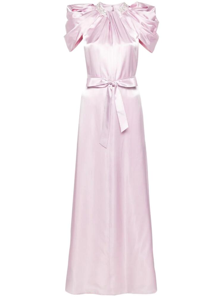 Huishan Zhang Glory twisted satin gown - Pink Cover