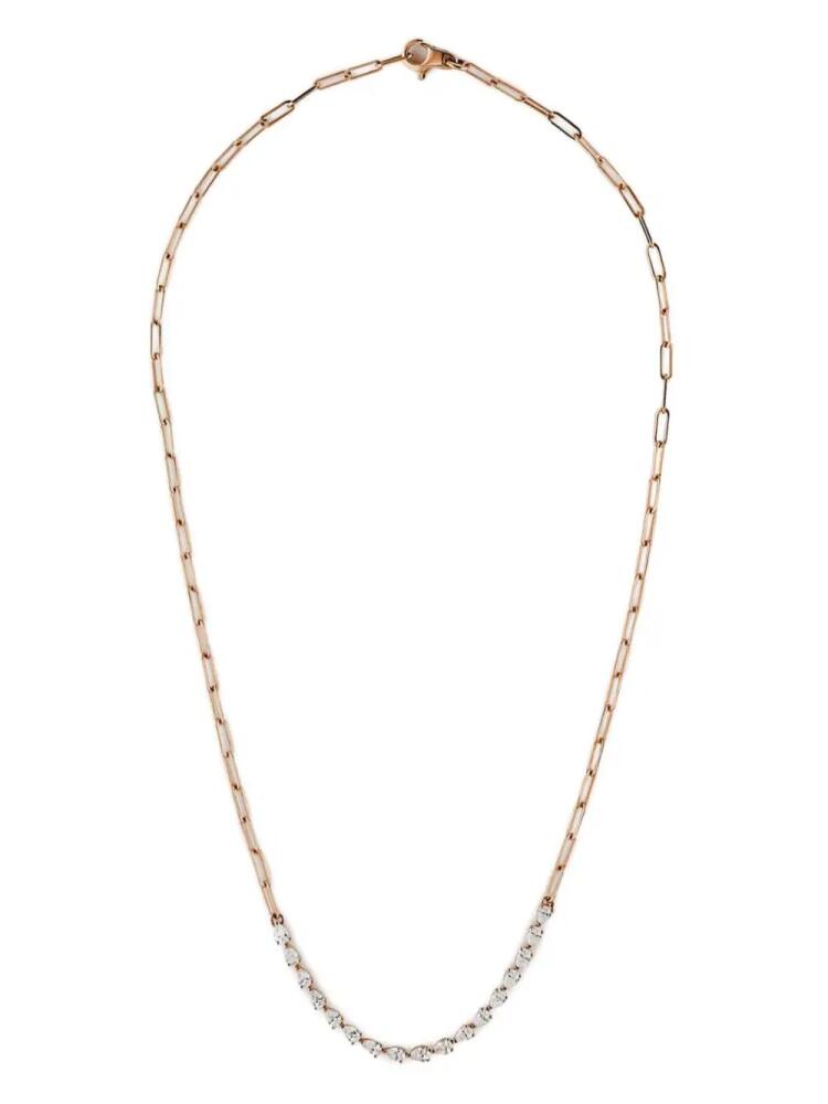 Jewels Aficionado 18kt rose gold diamond chain necklace - Pink Cover