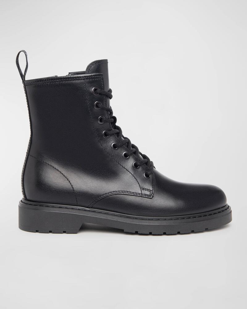 NeroGiardini Clean Calfskin Combat Booties Cover