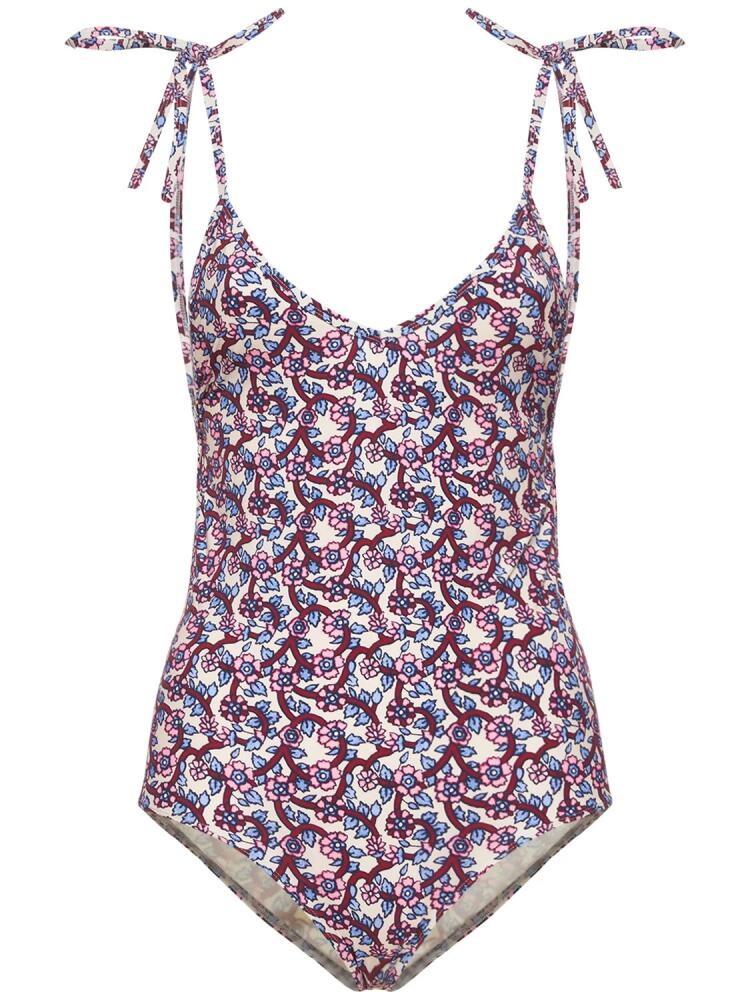 MARANT ETOILE Swan Printed One Piece Swimsuit Cover