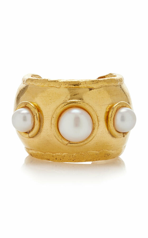 Sylvia Toledano - Dune 22K Gold-Plated Pearl Ring - Gold - Gifts For Her Cover