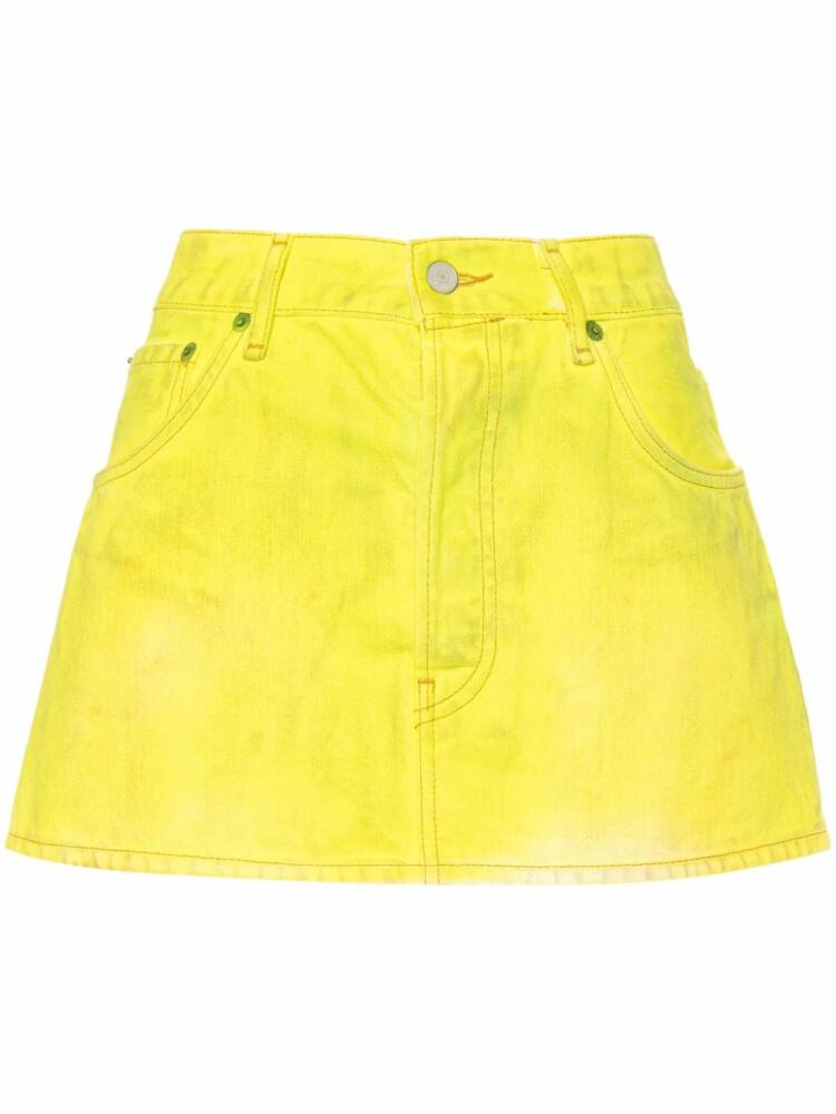 Acne Studios denim mini skirt - Yellow Cover