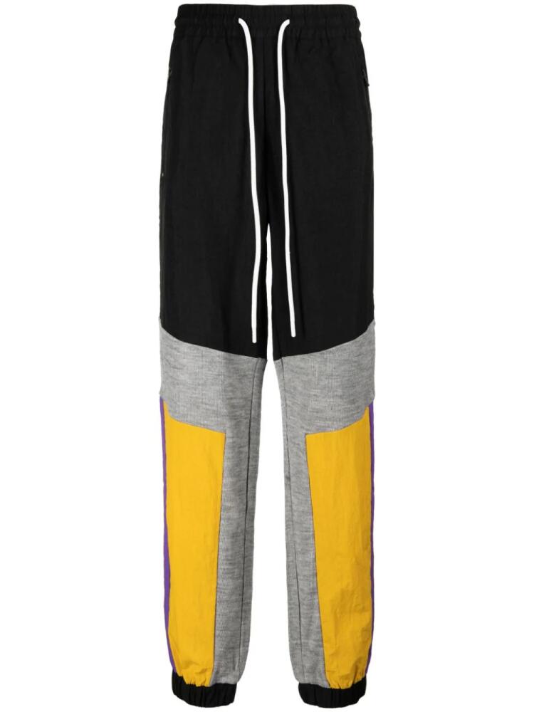 God's Masterful Children colour-block panelled track pants - Black Cover