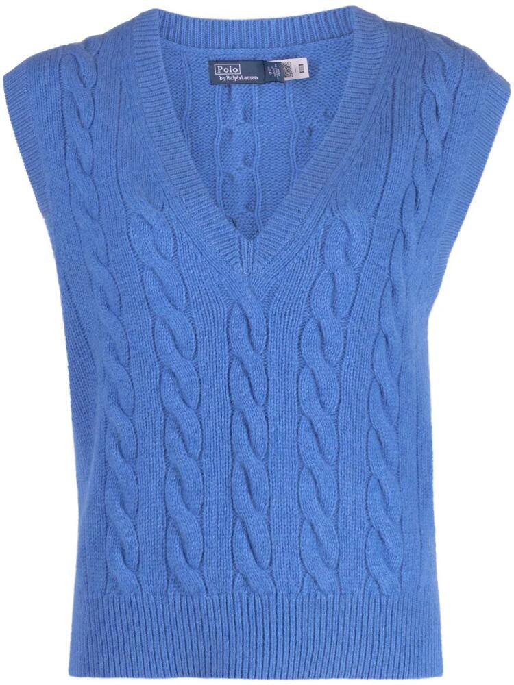 Polo Ralph Lauren cable-knit sweater vest - Blue Cover