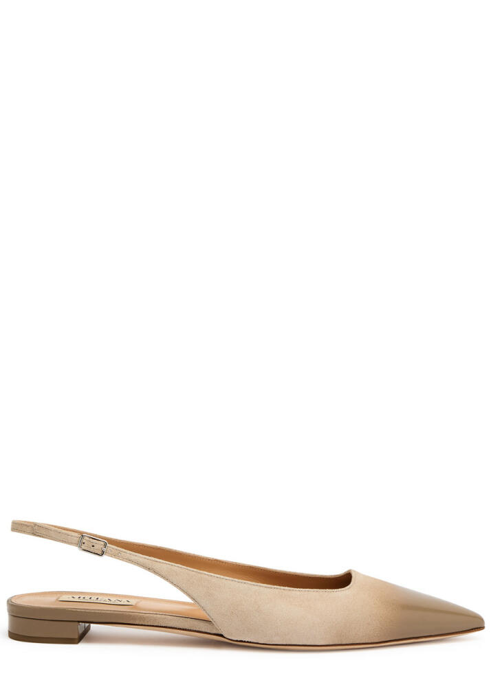 Arteana Brera 20 Leather and Suede Slingback Pumps - Sand Cover