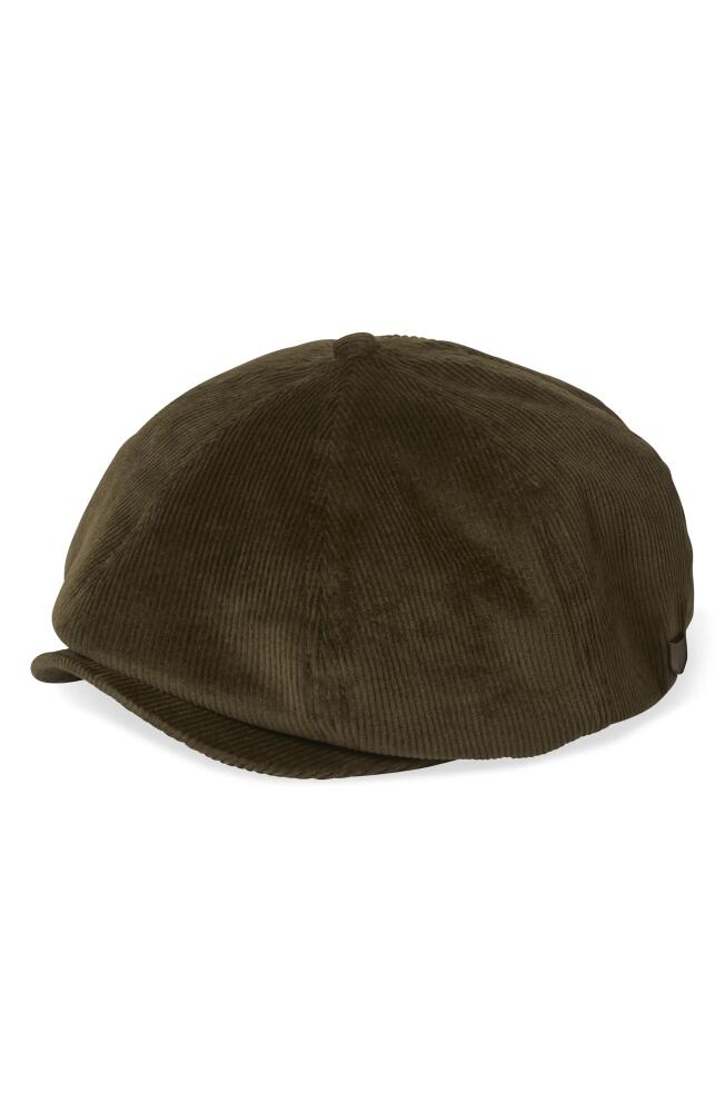 Brixton Brood Driving Cap in Moss Green Cover