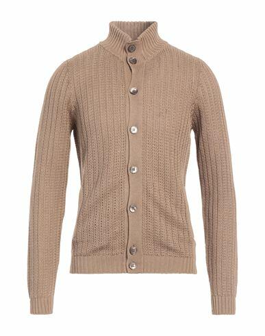 Zanone Man Cardigan Camel Linen, Cotton Cover