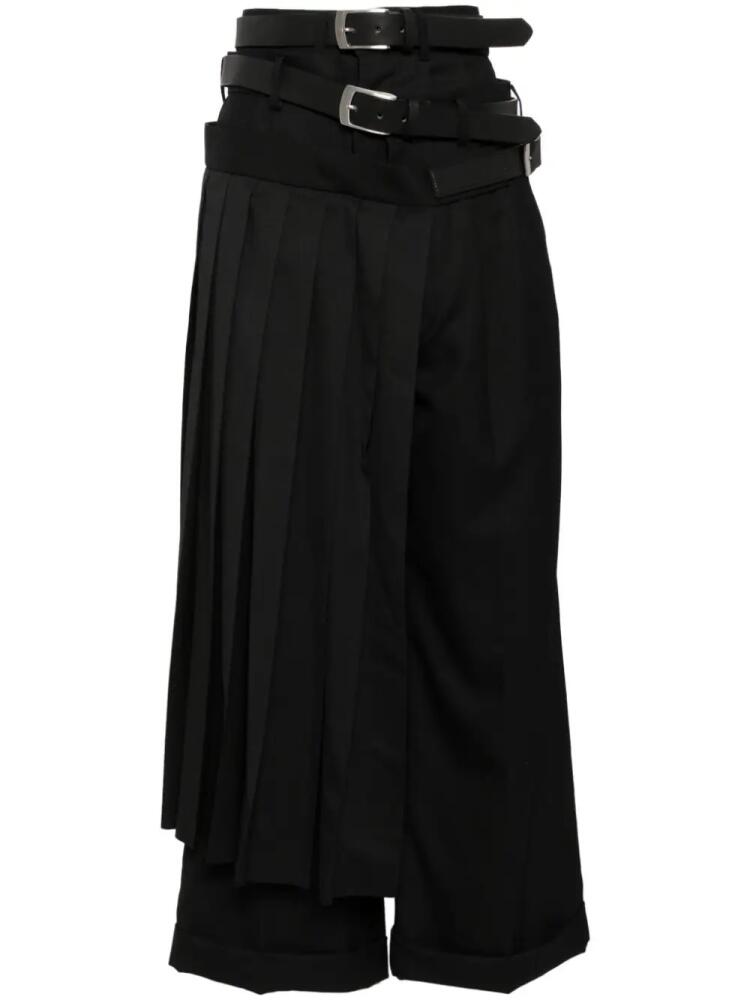 Junya Watanabe belted wool trousers - Black Cover