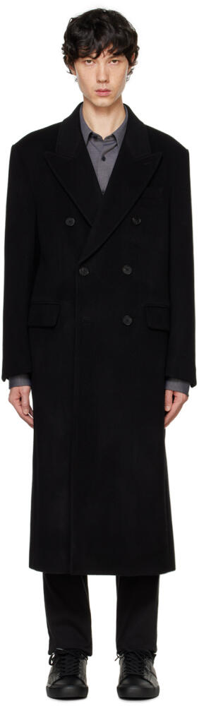 Dunst Black Tailored Double-Breasted Coat Cover