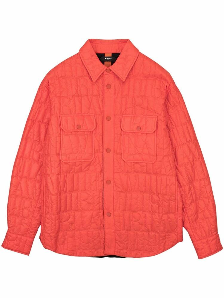 AMIRI quilted shirt jacket - Orange Cover