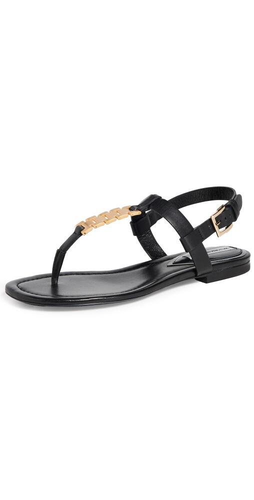 Victoria Beckham Flat Chain Sandals Black Cover