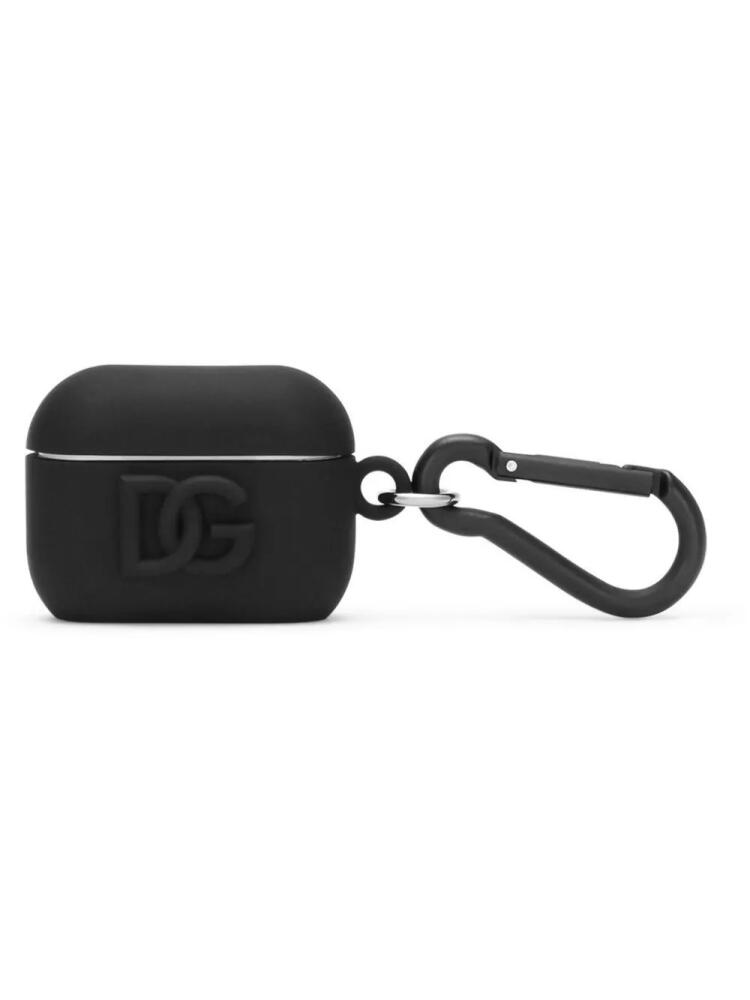 Dolce & Gabbana logo-embossed AirPods case - Black Cover