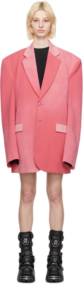 VETEMENTS Pink Faded Blazer Cover