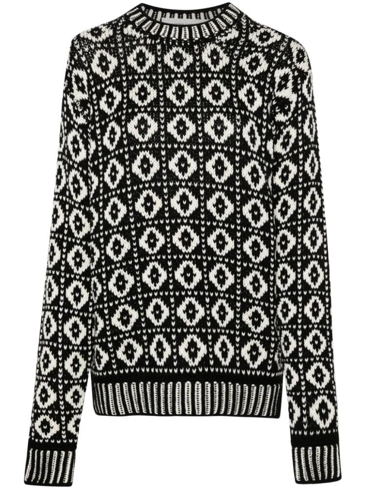 Golden Goose intarsia-knit wool jumper - Black Cover