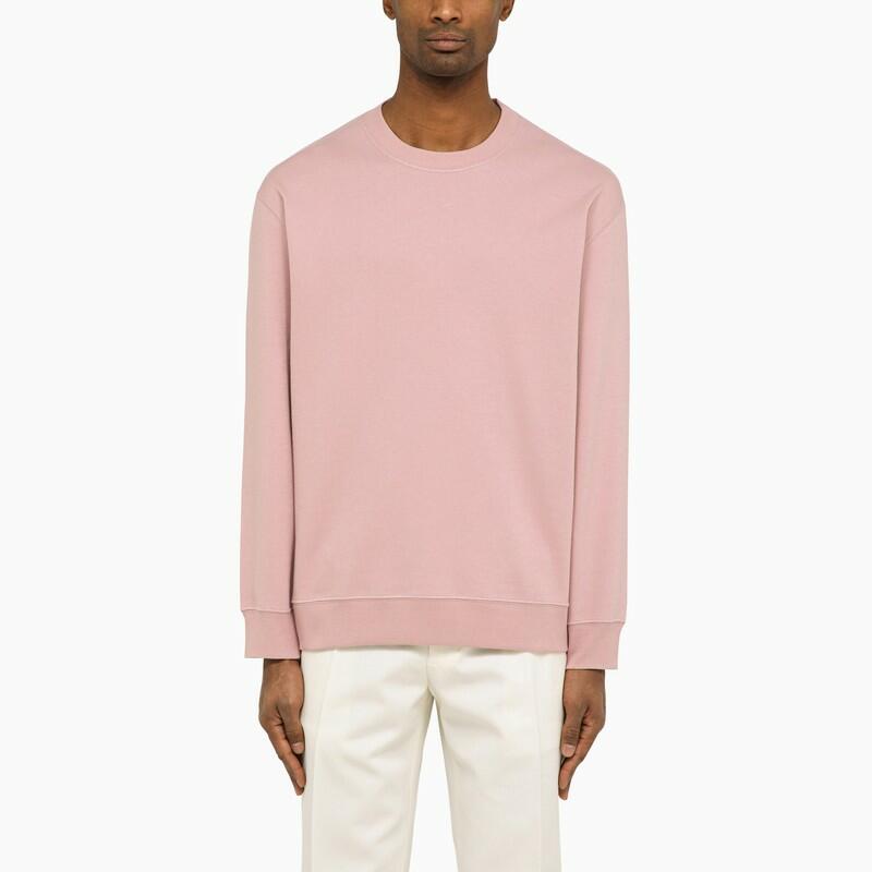 Brunello Cucinelli Pink crewneck sweater in cotton Cover