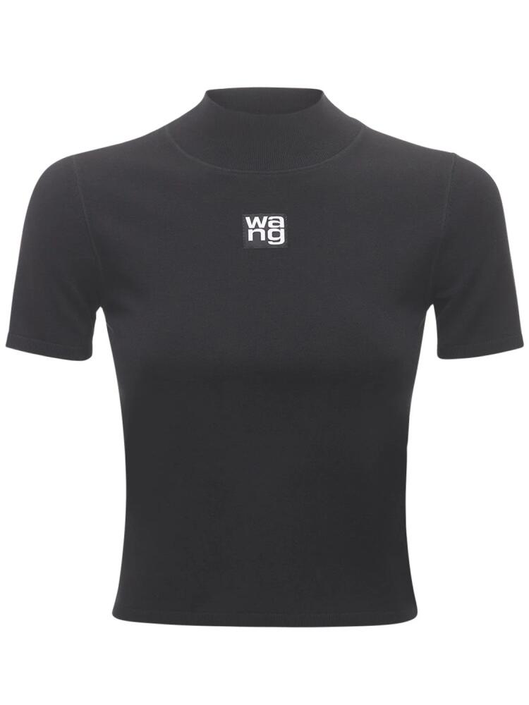 ALEXANDER WANG Logo Patch Stretch Jersey T-shirt Cover