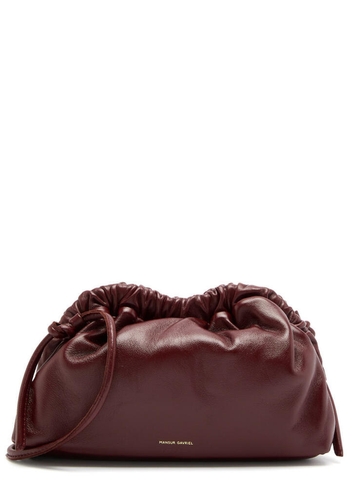 Mansur Gavriel Cloud Mini Leather Clutch - Burgundy Cover