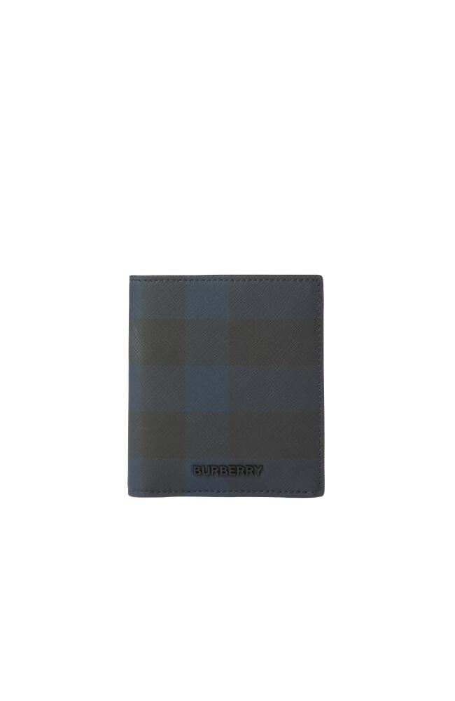 burberry Check Folding Card Case in Navy Cover