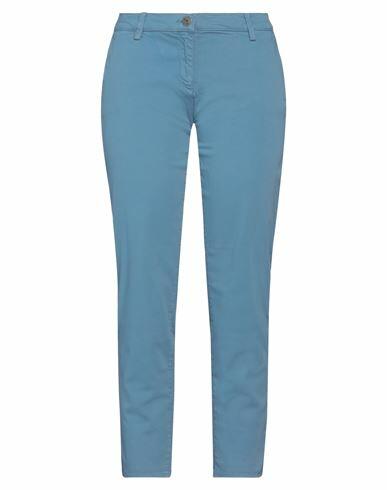 Trussardi Jeans Woman Pants Slate blue Cotton, Elastane Cover