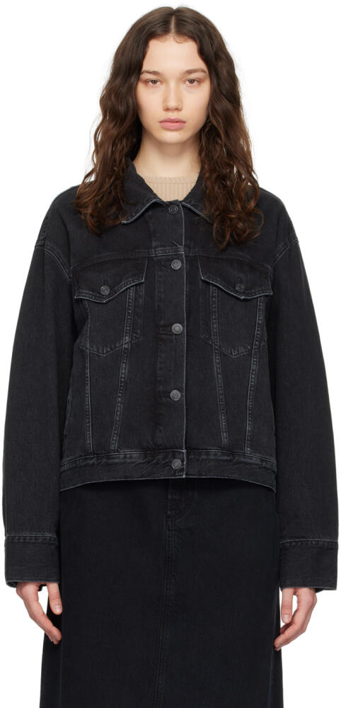 AGOLDE Black Martika Denim Jacket Cover