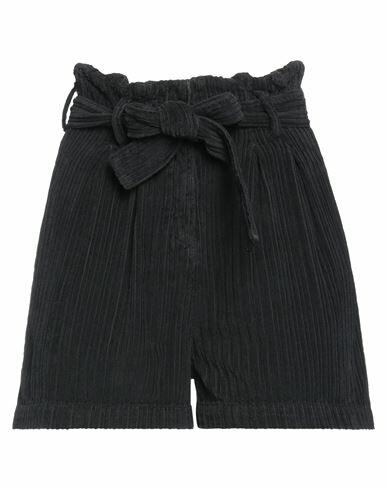 Massimo Rebecchi Woman Shorts & Bermuda Shorts Black Cotton Cover