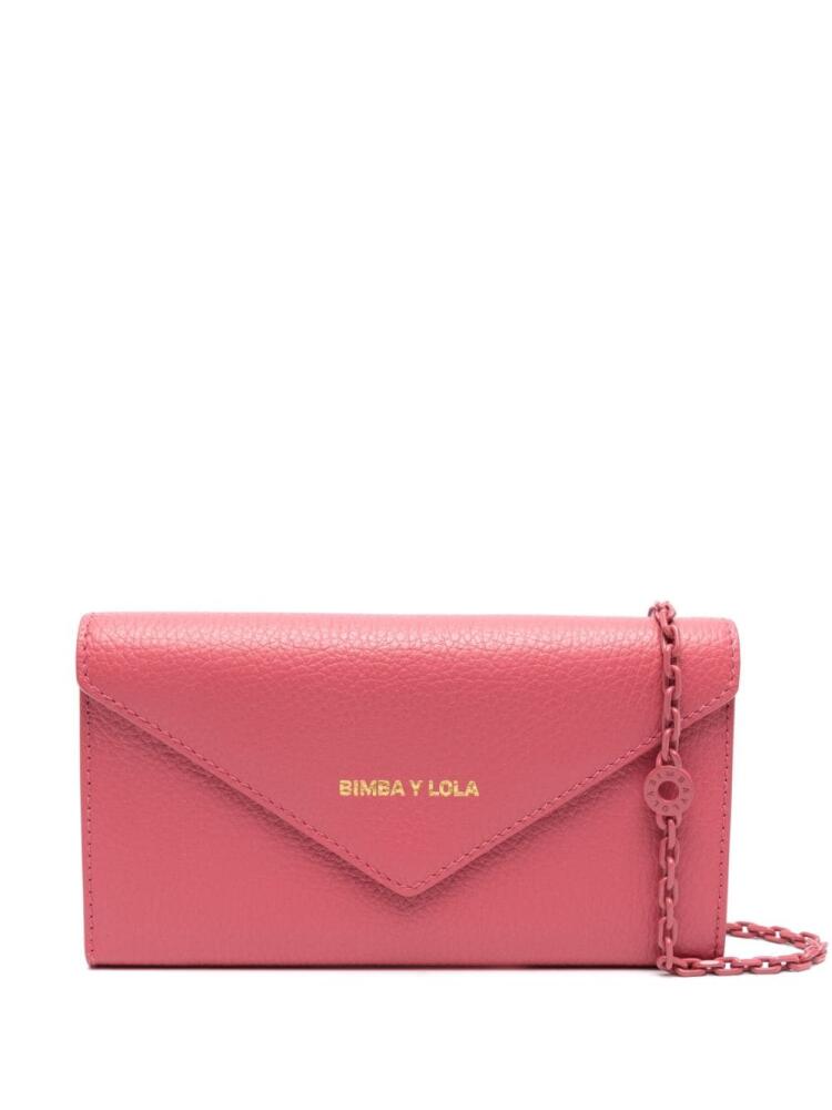 Bimba y Lola logo-lettering leather wallet - Pink Cover