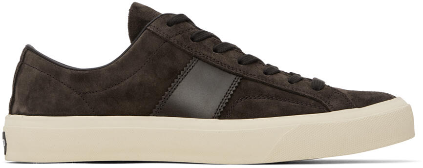 TOM FORD Brown Suede Cambridge Sneakers Cover