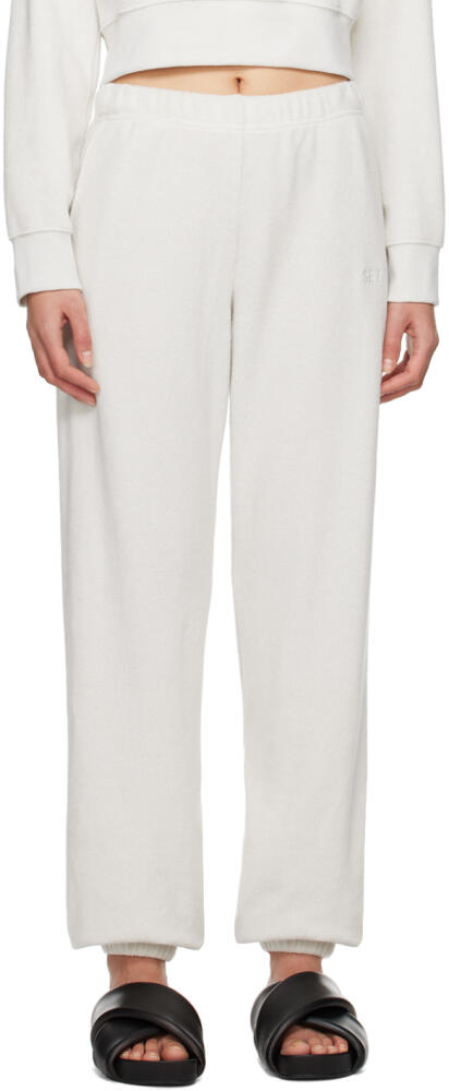 LESET Off-White Teddy Lounge Pants Cover