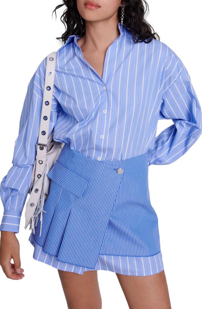 maje 2-in-1 striped dress in Blue White Stripes Cover